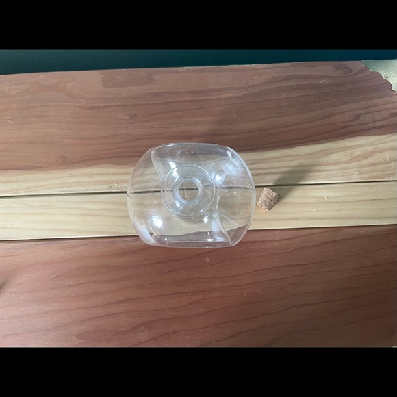 Glass round bottle with a hole - Picture 4 of 6